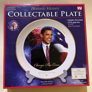 President Barack Obama Ceramic Collectible Plate NIB